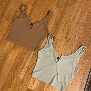 Ribbed, V Notch Crop Top Bundle